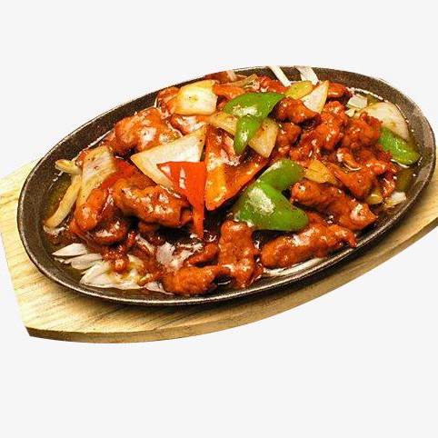 Boeuf aux oignons sur plaque chauffante